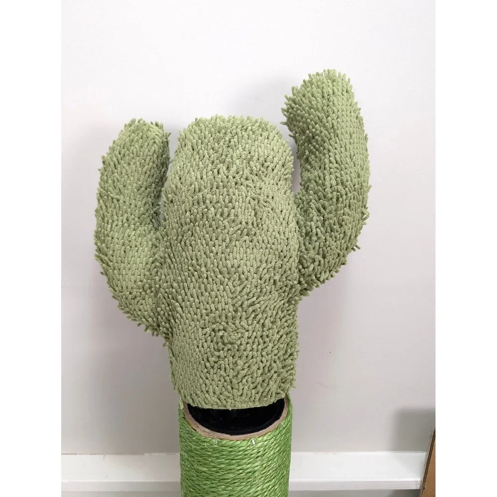 Cactus Cat Scratching Post Green Sisal Rope NEW Open Box